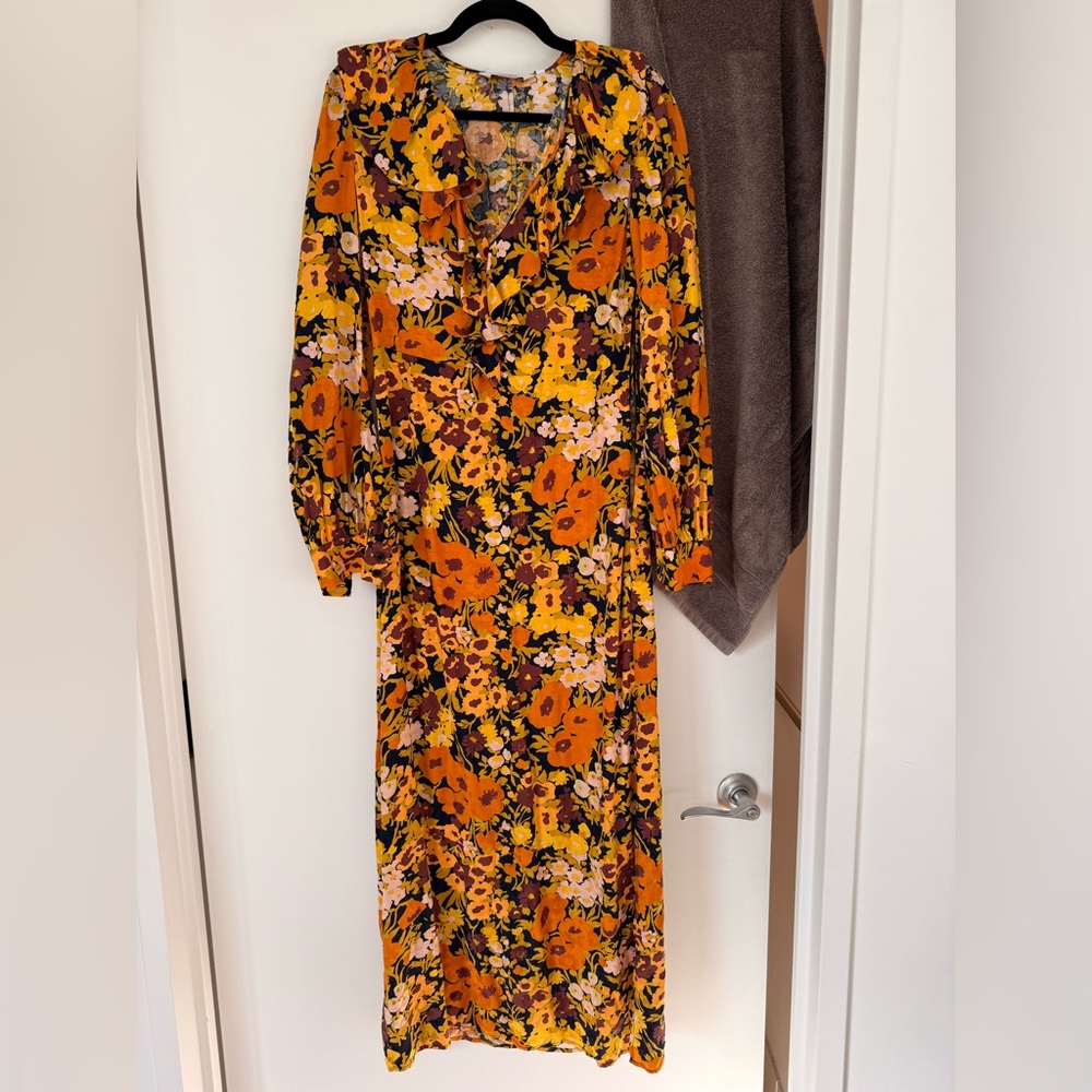 & Other Stories Vibrant Floral Long Sleeve Dress